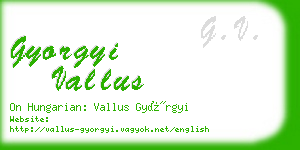 gyorgyi vallus business card